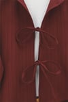 Önü Bağlamalı Etekli Krinkıl Takım  -Bordo-Takım-349-7034-R04