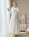 Önü Bağlamalı Fistolu Etekli Takım -Beyaz-Takım-144-3012-R02