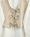 Önü Bağlamalı Yelek Pantolon İkili Takım  -Taş-Takım-346-3069-R43
