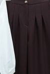 Önü Bağlamalı Yelek Pantolon İkili Takım    -K. Bordo-Takım-346-3069-R52