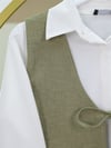 Önü Bağlamalı Yelek Pantolon İkili Takım -Haki-Takım-346-3069-R05