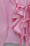 Önü Biritli Bağlamalı Volan Detaylı Etekli Modal Takım  -Pembe-Takım-111-40738-R20