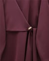 Önü Çapraz Bağlamalı Yırtmaçlı Scuba Takım  -Bordo-Takım-120-5151-R04
