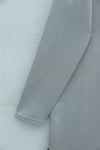 Önü Çiçek Nakışlı Bisiklet Yaka Penye Tunik -Gri-Tunik-253-13157-R11