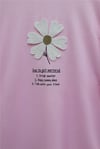 Önü Çiçek Nakışlı Bisiklet Yaka Penye Tunik -Pembe-Tunik-253-13157-R20