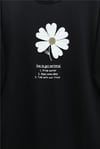 Önü Çiçek Nakışlı Bisiklet Yaka Penye Tunik -Siyah-Tunik-253-13157-R01