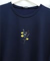 Önü Çiçek Nakışlı Yuvarlak Yaka Salaş Penye Tunik  -Laci-Tunik-253-13137-R03