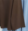 Önü Çiçek Nakışlı Yuvarlak Yaka Salaş Penye Tunik  -Kahve-Tunik-253-13137-R15