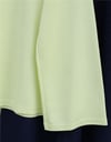 Önü Çiçek Nakışlı Yuvarlak Yaka Salaş Penye Tunik  -Açık Sarı-Tunik-253-13137-R75