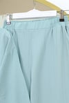 Önü Çift Bağcıklı Pantolonlu Krınkıl Takım  -Su Yeşili-Takım-349-6021-R36
