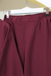 Önü Çift Bağcıklı Pantolonlu Krınkıl Takım    -Bordo-Takım-349-6021-R04