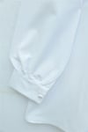 Önü Dantelli Bağlama Detaylı Düğmeli Poplin Gömlek -Beyaz-Gömlek-398-11062-R02