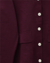 Önü Düğmeli Etekli Yakalı Triko Takım -Bordo-Takım-295-1283-R04