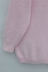 Önü Düğmeli Sakallı Salaş Triko Hırka    -Pudra-Hırka-109-9756-R06