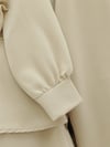 Önü Fırfırlı Bağcıklı Eteği Katlı Pantolonlu Kimono Takım  -Krem-Takım-349-7001-R28