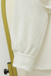 Önü Fırfırlı Bağcıklı Eteği Katlı Pantolonlu Kimono Takım   -Beyaz-Takım-349-7001-R02