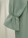 Önü Fırfırlı Bağlamalı Krinkıl Kimono -Mint-Kimono&Kaftan-349-7005-R24