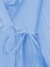 Önü Fırfırlı Bağlamalı Krinkıl Kimono   -Bebe Mavi-Kimono&Kaftan-349-7005-R32