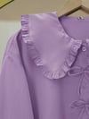 Önü Fiyonk Detaylı Bebe Yaka Poplin Gömlek -Lila-Gömlek-120-1596-R42