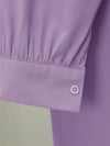 Önü Fiyonk Detaylı Bebe Yaka Poplin Gömlek -Lila-Gömlek-120-1596-R42