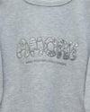 Önü Pul Payet Detaylı Yazılı Üç İplik Sweat -Açık Gri-Sweatshirt-349-5279-R41