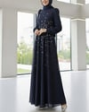 Önü Taş Detaylı Astarlı Tül Abiye -Laci-Abiye-316-4789-R03