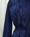 Önü Tül Detaylı Kemerli Eteği Katlı İkili Abaya Takım -Laci-Abaya-316-4816-R03