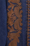 Önü Ve Kolları Nakış İşlemeli Kot Ceket -Laci-Ceket-364-5583-R03