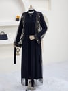 Önü Ve Manşeti Taşlı Abaya  -Bakır-Abaya-118-3248-R48