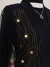 Önü Ve Manşeti Taşlı Abaya  -Bakır-Abaya-118-3248-R48