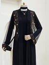 Önü Ve Manşeti Taşlı Abaya  -Bakır-Abaya-118-3248-R48