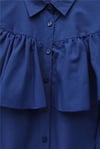 Önü Ve Omuzu Fırfır Detaylı Poplin Gömlek Bluz -Laci-Gömlek-432-25182-R03