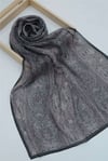 Otantik Çizgili Geleneksel Tasarımlı Coton Şal -Açık Lila-Şal-201-10124-R53