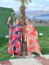 Palmiye Desenli Pareo Haşema Takım -Vizon