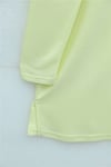 Papatya Nakışlı Yuvarlak Yaka Penye Tunik -Açık Sarı-Tunik-253-13148-R75
