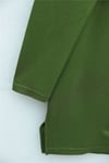 Papatya Nakışlı Yuvarlak Yaka Penye Tunik -Koyu Yeşil-Tunik-253-13148-R79