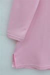 Papatya Nakışlı Yuvarlak Yaka Penye Tunik -Pembe-Tunik-253-13148-R20
