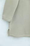 Papatya Nakışlı Yuvarlak Yaka Penye Tunik -Taş-Tunik-253-13148-R43