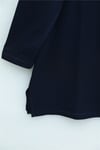 Papatya Nakışlı Yuvarlak Yaka Penye Tunik -Lacivert-Tunik-253-13148-R03