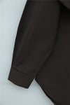 Pelerin Detaylı Düğmeli Oval Kesim Poplin Tunik -K. Kahve-Tunik-307-0123-R54