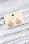 Pembe Zirkon Taşlı Gold Swan Kuğu Model Kadın Küpe
