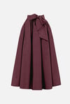 Piliseli Kemerli Paraşüt Etek   -Bordo-Etek-346-3059-R04