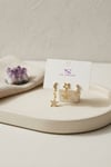 Pirinç Gold Renk Ay ve Yıldız Gece Model Kadın Küpe Seti