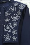 Plastron Detaylı Nakışlı Poplin Gömlek -Laci-Gömlek-349-8050-R03