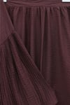 Pliseli Bağcıklı Etekli Jakarlı Gofre Takım -Bordo-Takım-407-3856-R04