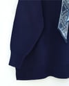 Polo Yaka Fularlı Yırtmaçlı Salaş Triko Tunik  -Laci-Kazak-295-1299-R03