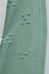 Ponpon Detaylı Ajurlu Triko Yelek -Mint-Yelek-109-1204-R24