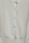 Poplin Kol Detaylı Düğmeli Triko Hırka -Taş-Hırka-364-1085-R43