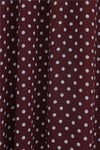 Puantiyeli Beli Lastikli Astarlı Şifon Etek -Bordo-Etek-349-8083-R04