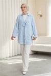 Püskül Detaylı Önden Bağlamalı Kimono -Bebe Mavi-Kimono&Kaftan-307-2334-R32